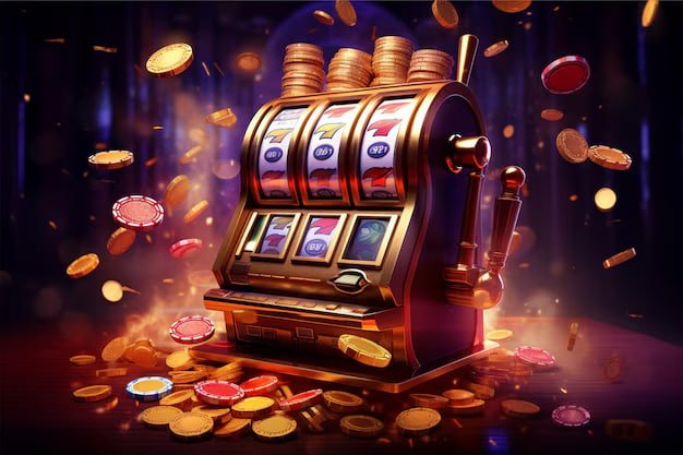 Antarmuka permainan Lucky Twins oren 4d menampilkan dealer langsung dan kartu